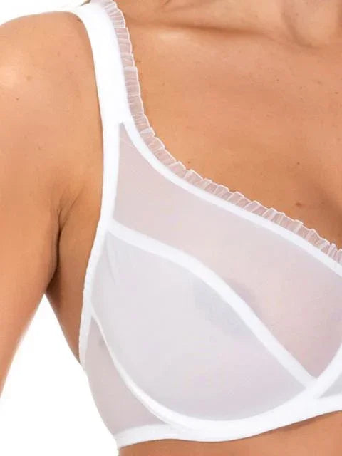 Sheer Soft Cup Bra. Tango. White