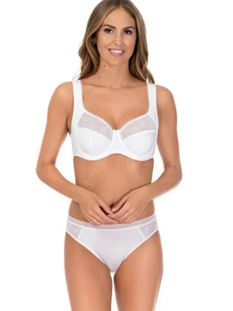 Bra, Non-padded cup Laura. White