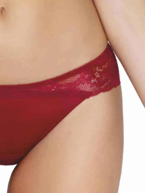Delicate Lace Hipster Panty. Eliza. Ruby Wine