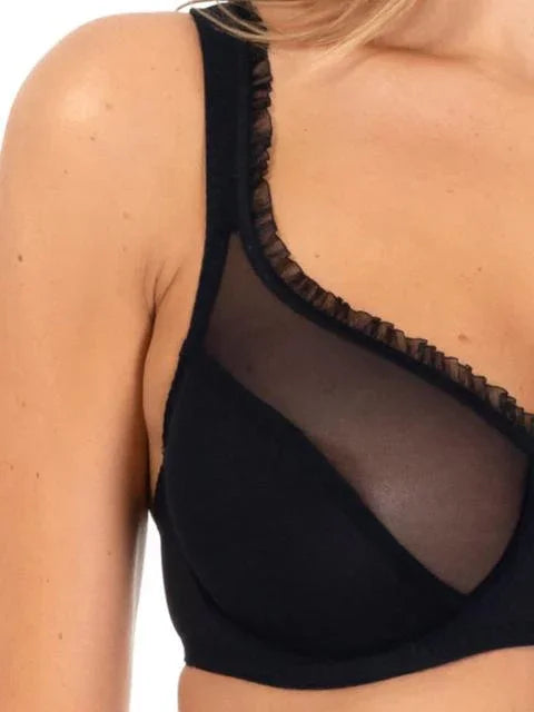 Sheer Soft Cup Bra. Tango. Black