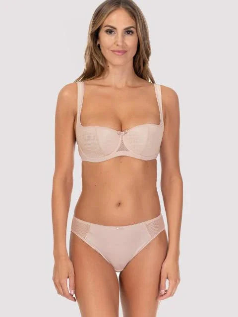 Smooth Lace Padded Balconette Bra. Kamila. Silver Peony