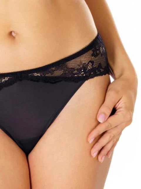 Delicate Lace Hipster Panty. Eliza. Black