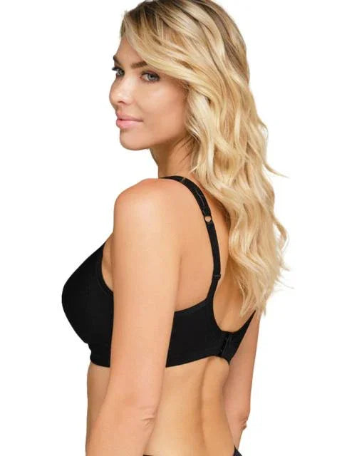 Breathe Wireless Soft Cup Bra. High Impact. Black