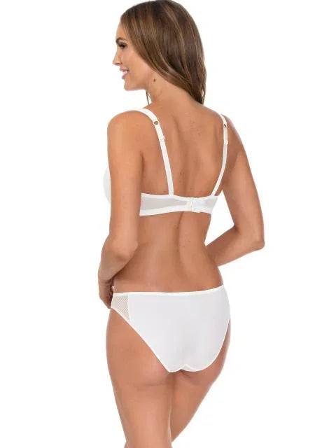 Smooth Lace Padded Balconette Bra. Kamila. Whisper White