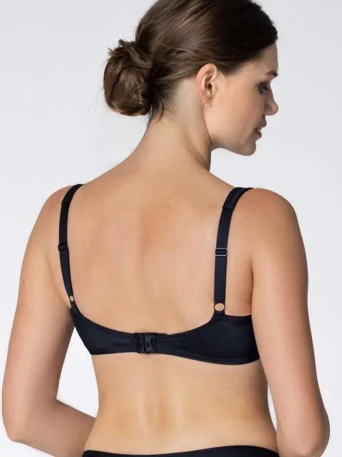 Balconette bra, Non-padded cup Black