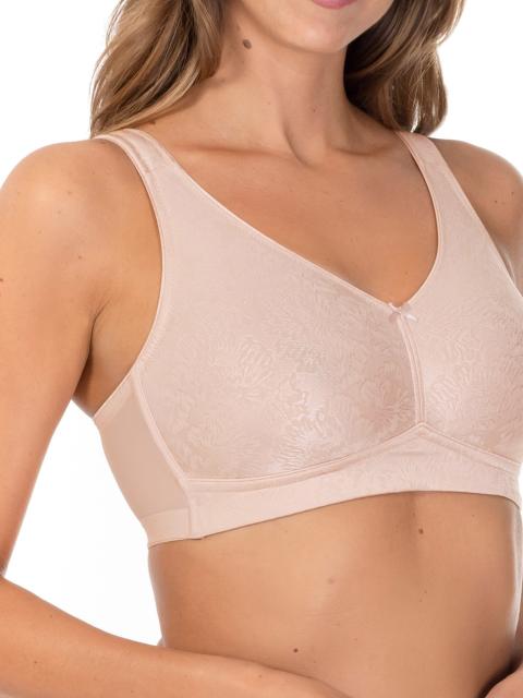 Jacquard Smooth T-shirt bra, Non-padded cup Sofia Beige