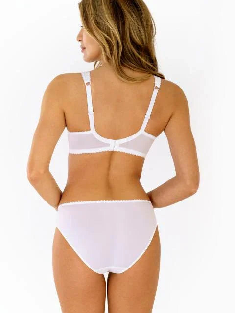 Lace Underwire Padded Bra. Anette. White