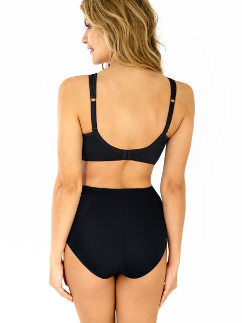 Tummy Control Mid-Waist Panty. Hight Impact. Black