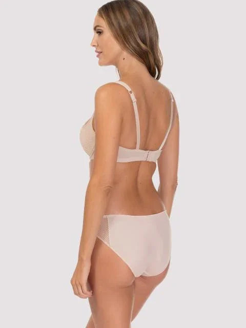 Smooth Lace Padded Balconette Bra. Kamila. Silver Peony