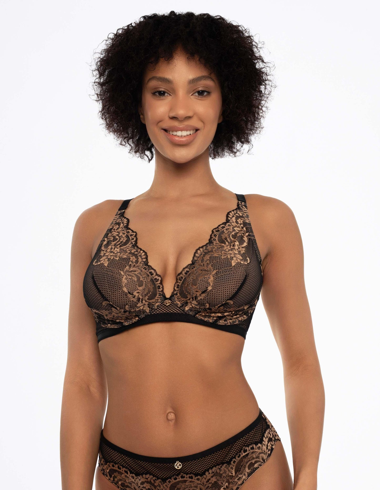 Soft bra Ilya Black/gold