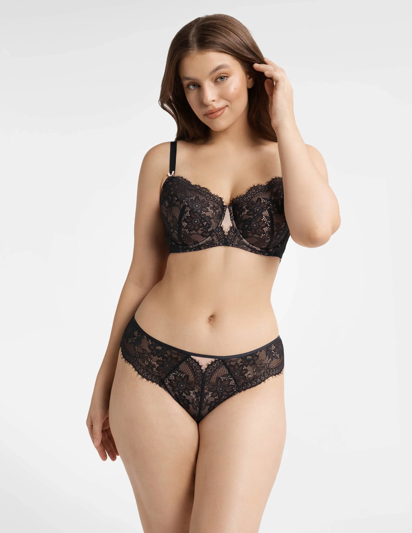 Semi-padded bra Kitty Black/rose - 4