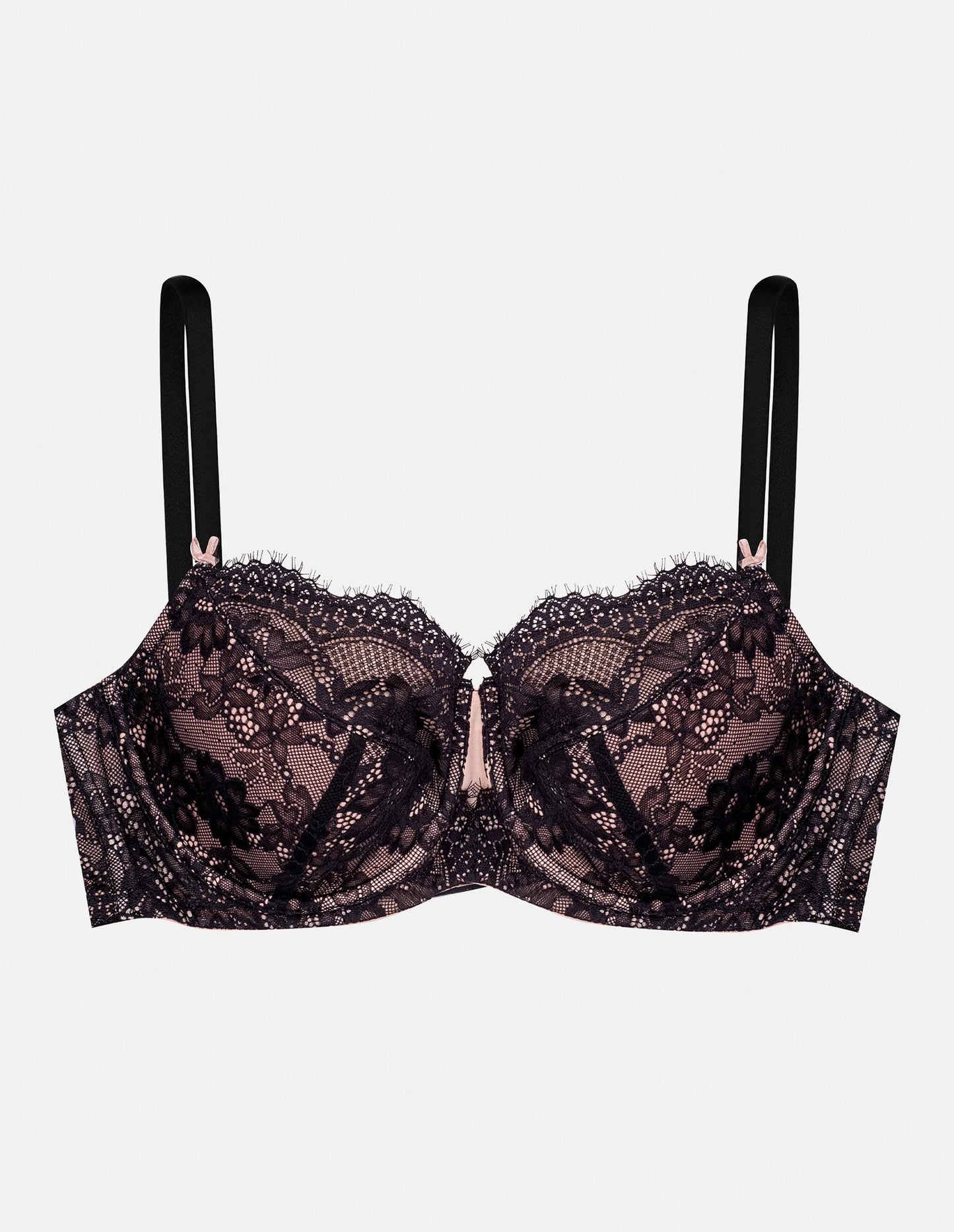 Semi-padded bra Kitty Black/rose - 5