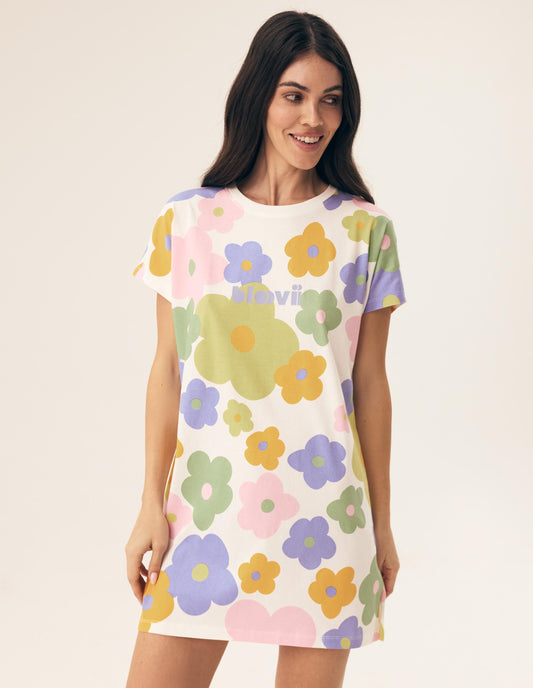 Nightgown Bloovii Flovers Lihgt yellow