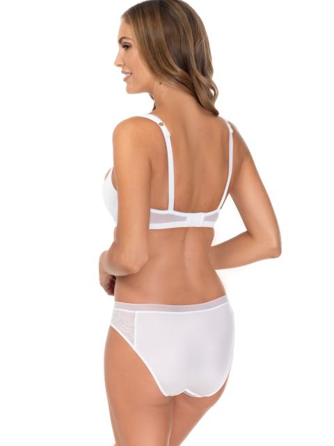 Balconette bra, Padded cup Laura White