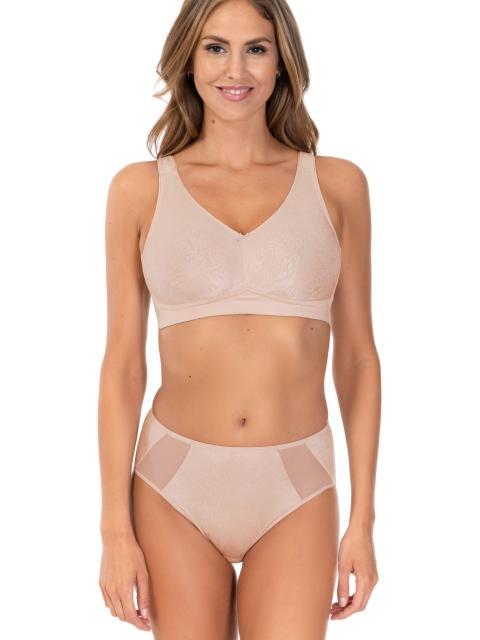 Jacquard Smooth T-shirt bra, Non-padded cup Sofia Beige