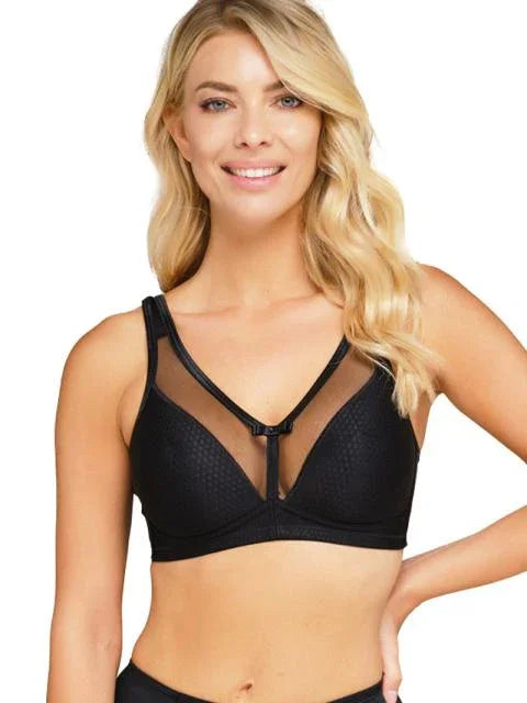 Breathe Wireless Soft Cup Bra. High Impact. Black