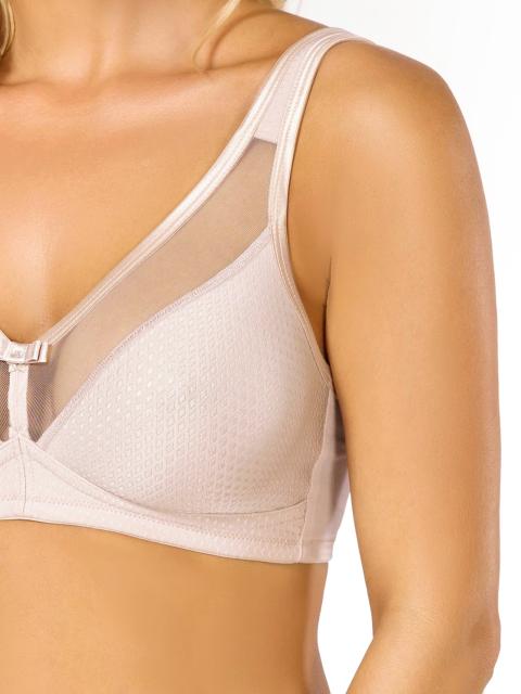 Breathe Wireless Soft Cup Bra. High Impact. Silver peony