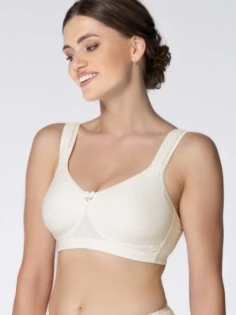Prosthetic bra. Non-padded cup. Martha. White