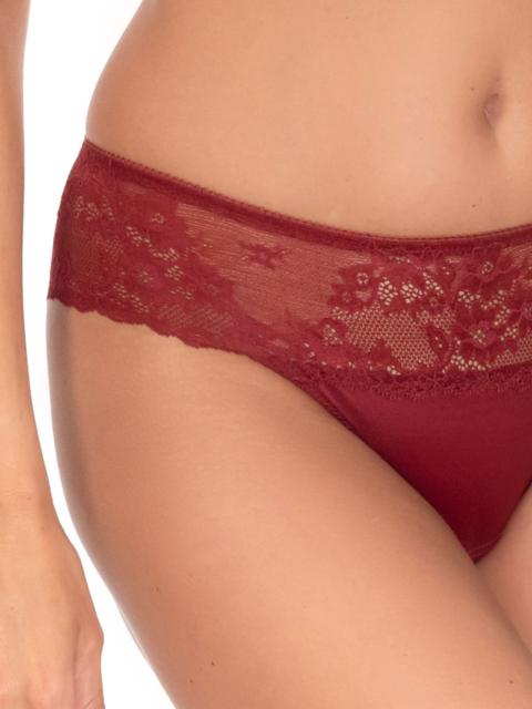 Delicate Lace String Panty. Eliza. Ruby Wine