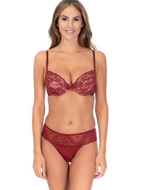 Delicate Lace String Panty. Eliza. Ruby Wine