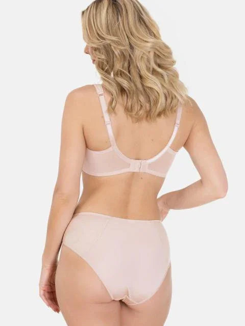 Jacquard Mid-Waist Panty. Sofia. Silver Peony