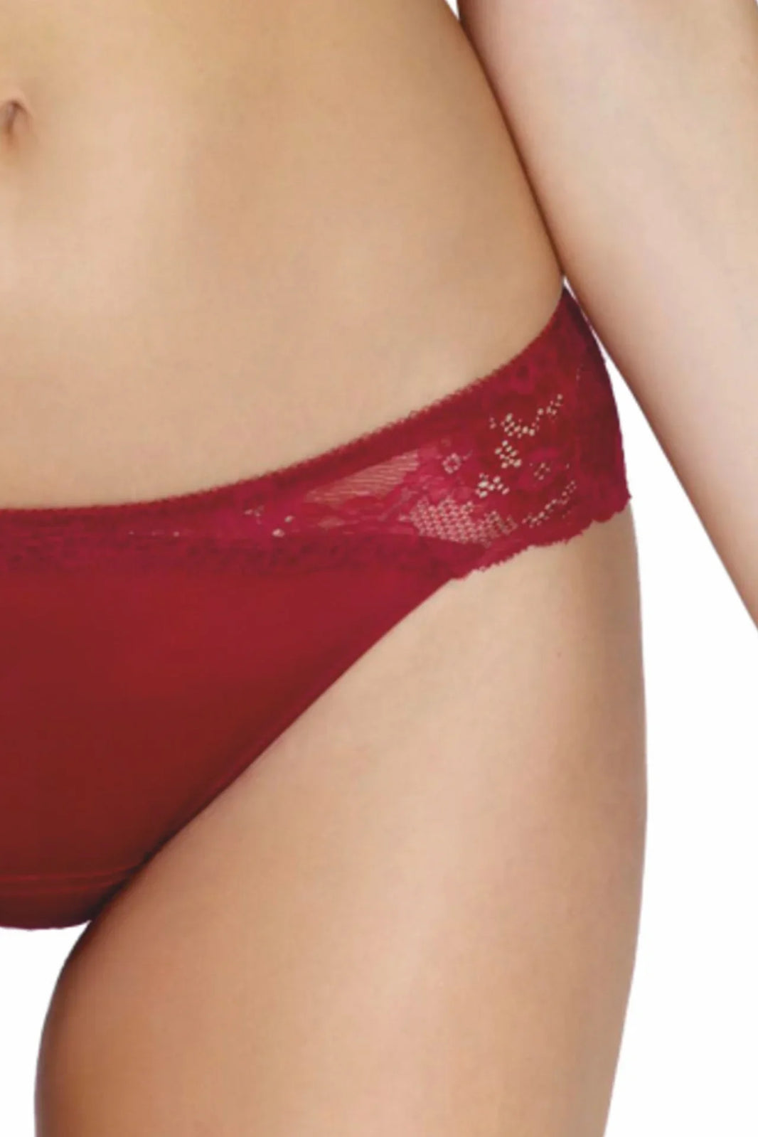 Delicate Lace Hipster Panty. Eliza. Ruby Wine - Avarrra