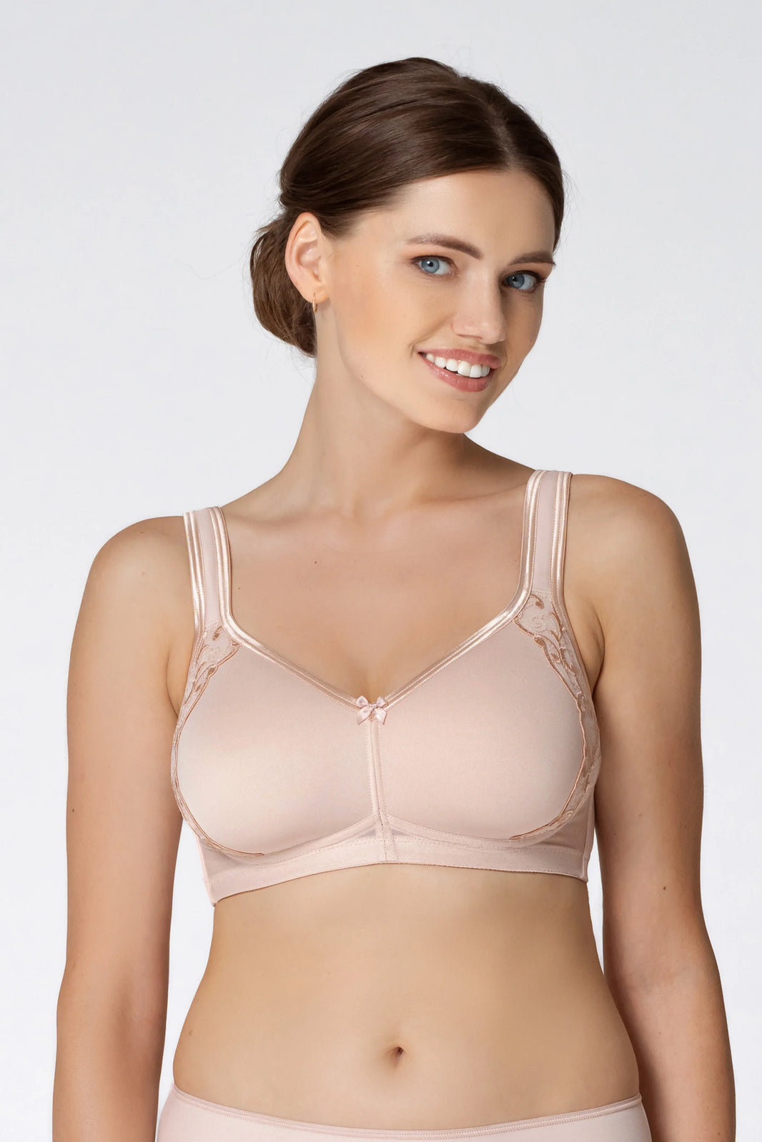 Smooth Curves T-Shirt Bra. True. Silver Peony - Avarrra