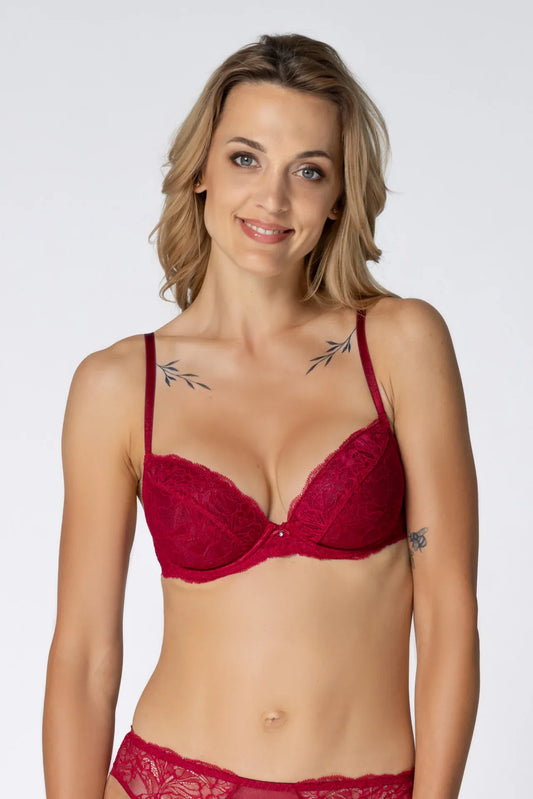 Push-Up Bra. Patricia. Red - Avarrra