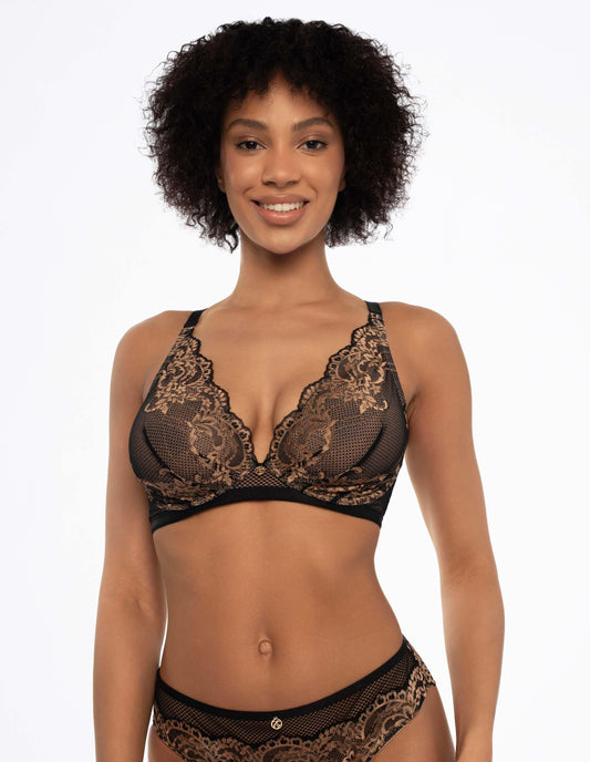 Soft bra Ilya Black/gold