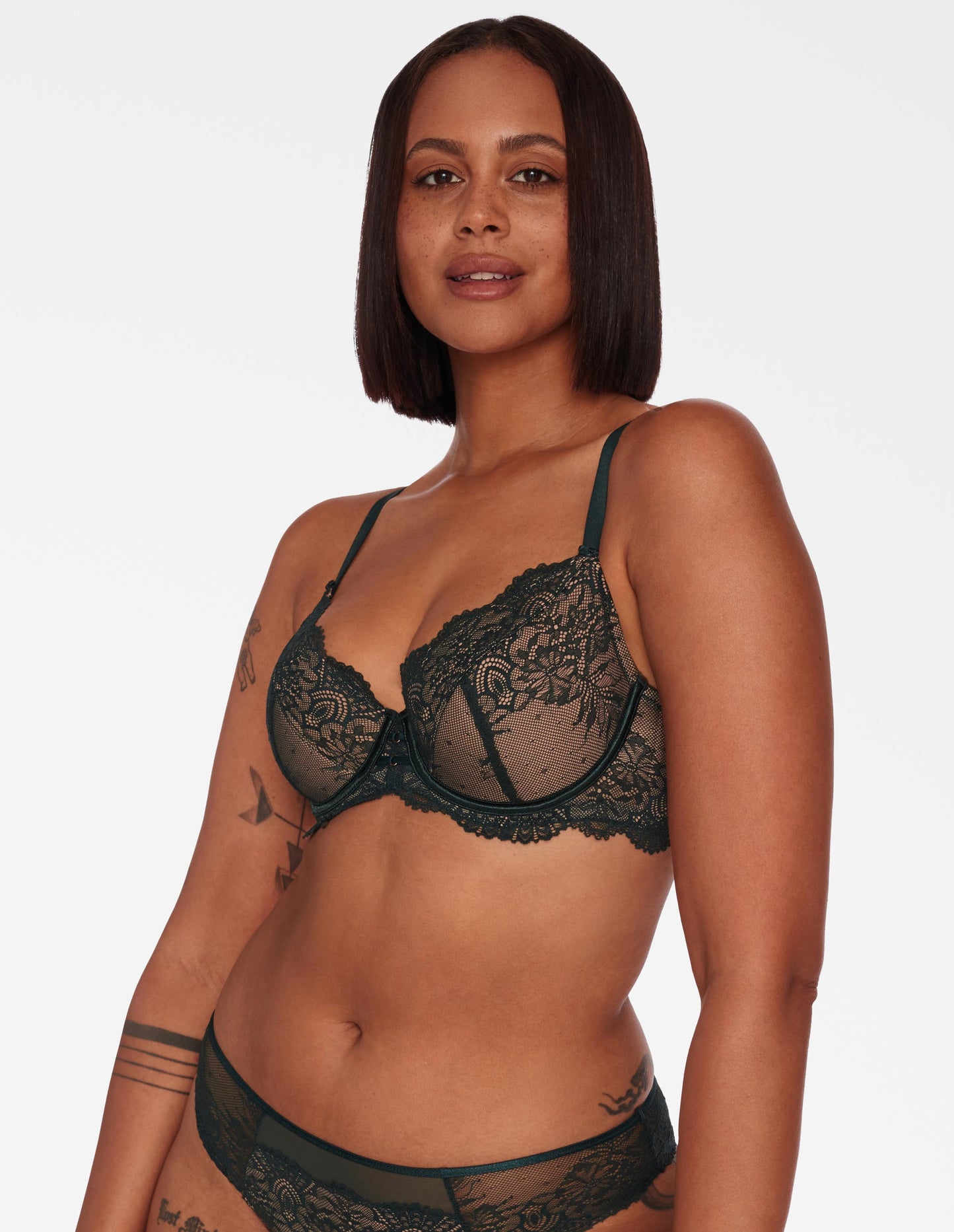 Semi-padded bra Ramira Dark green