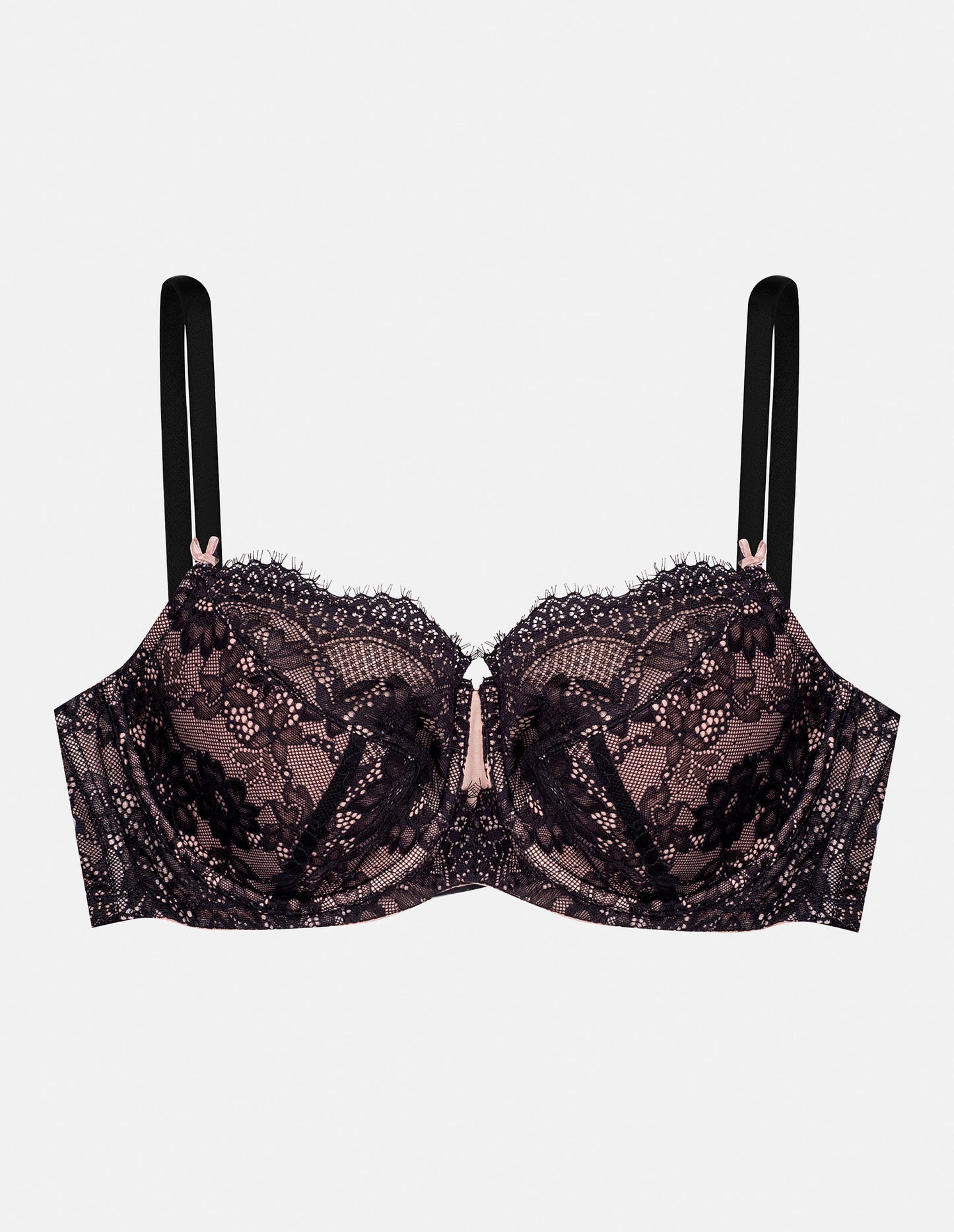 Semi-padded bra Kitty Black/rose - 5