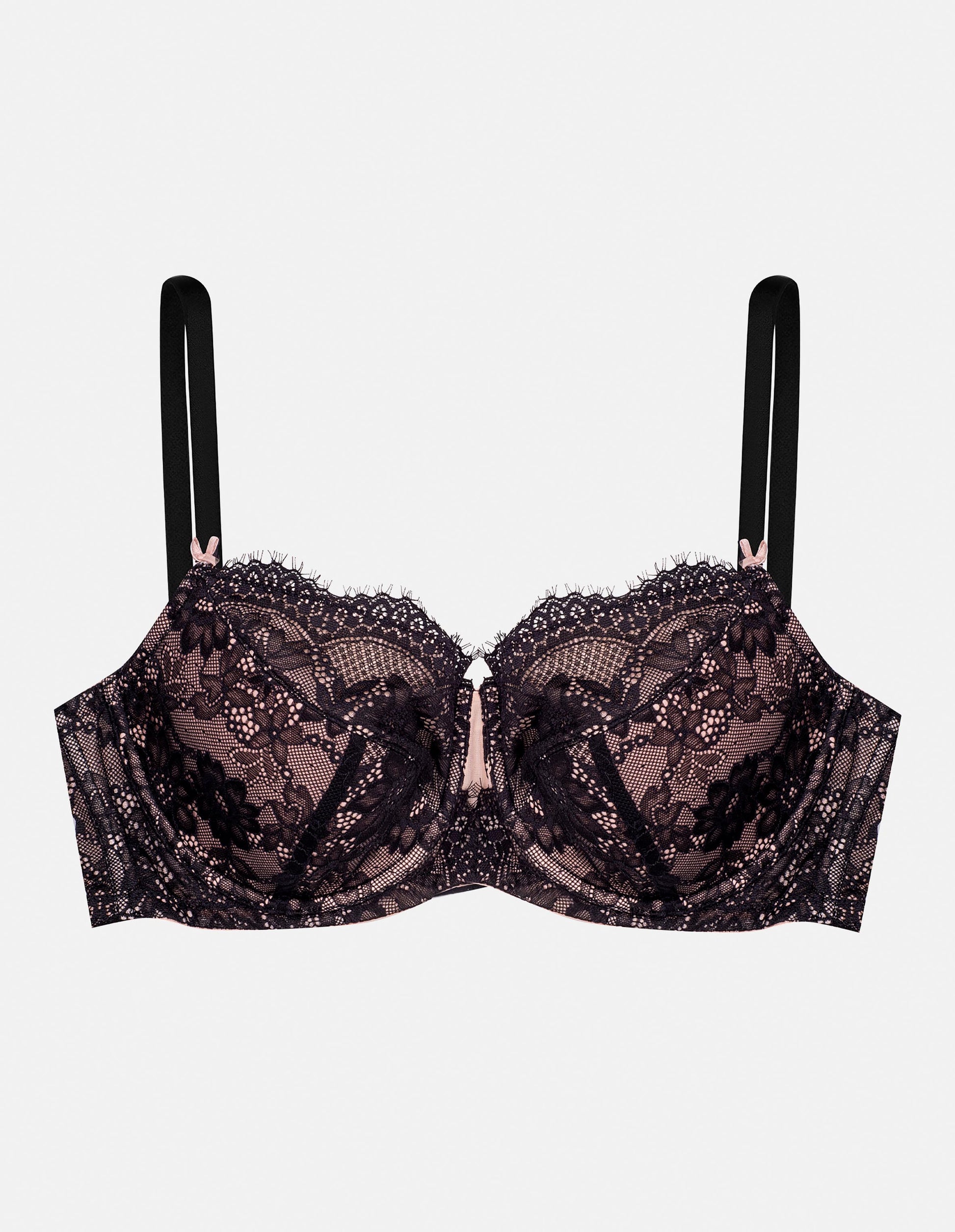 Semi-padded bra Kitty Black/rose - 5