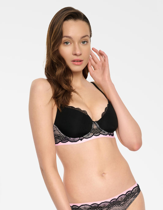 PUSH-UP BRA Salome Black/rose