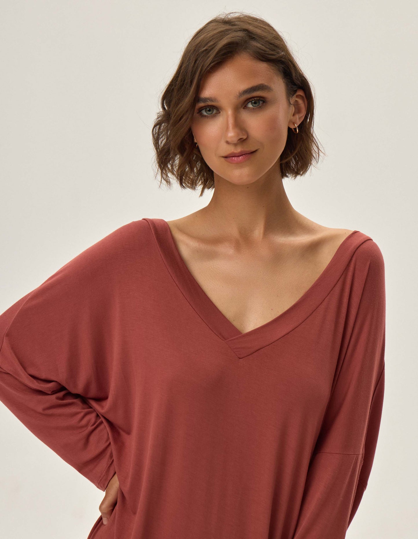 Nightgown Jannet Maroon - 1