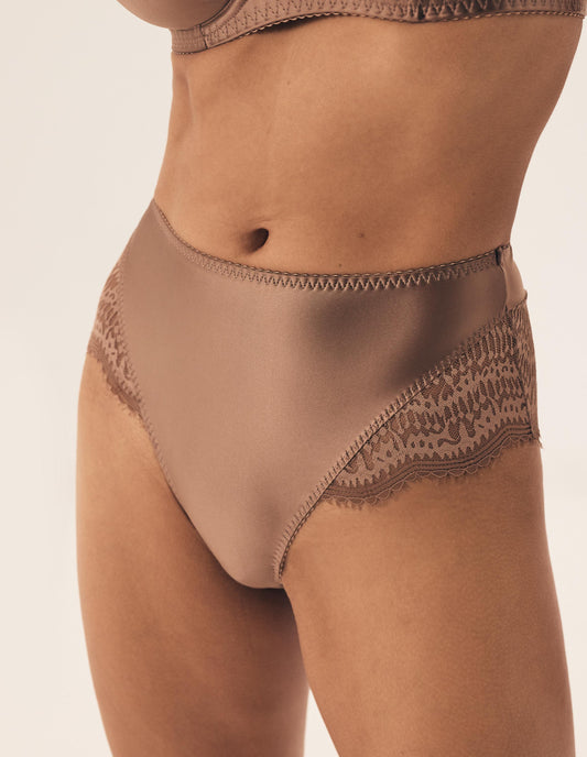 High-waisted panties Brillant Golden brown - 1