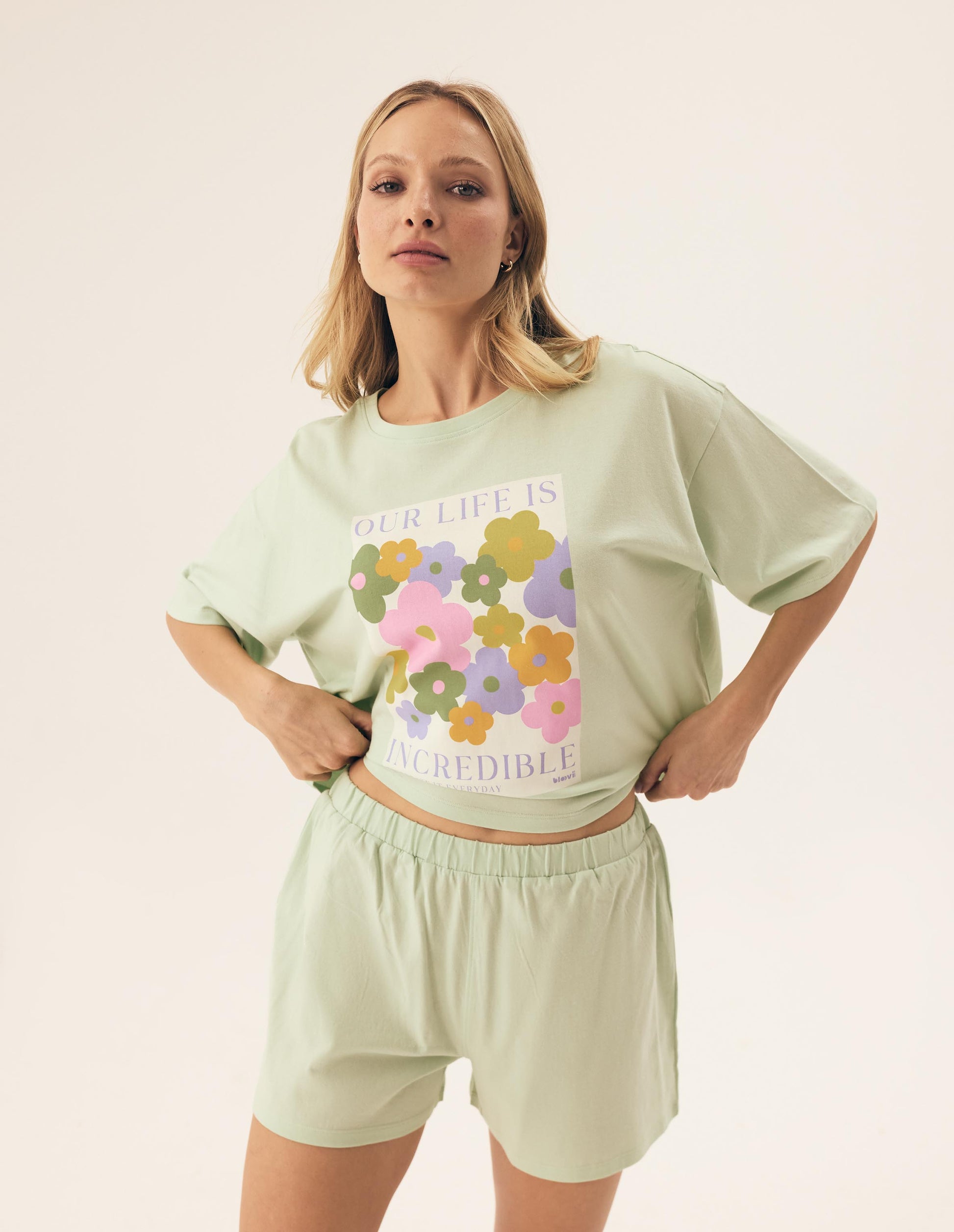 Pyjamas Bloovii Flovers Pale green