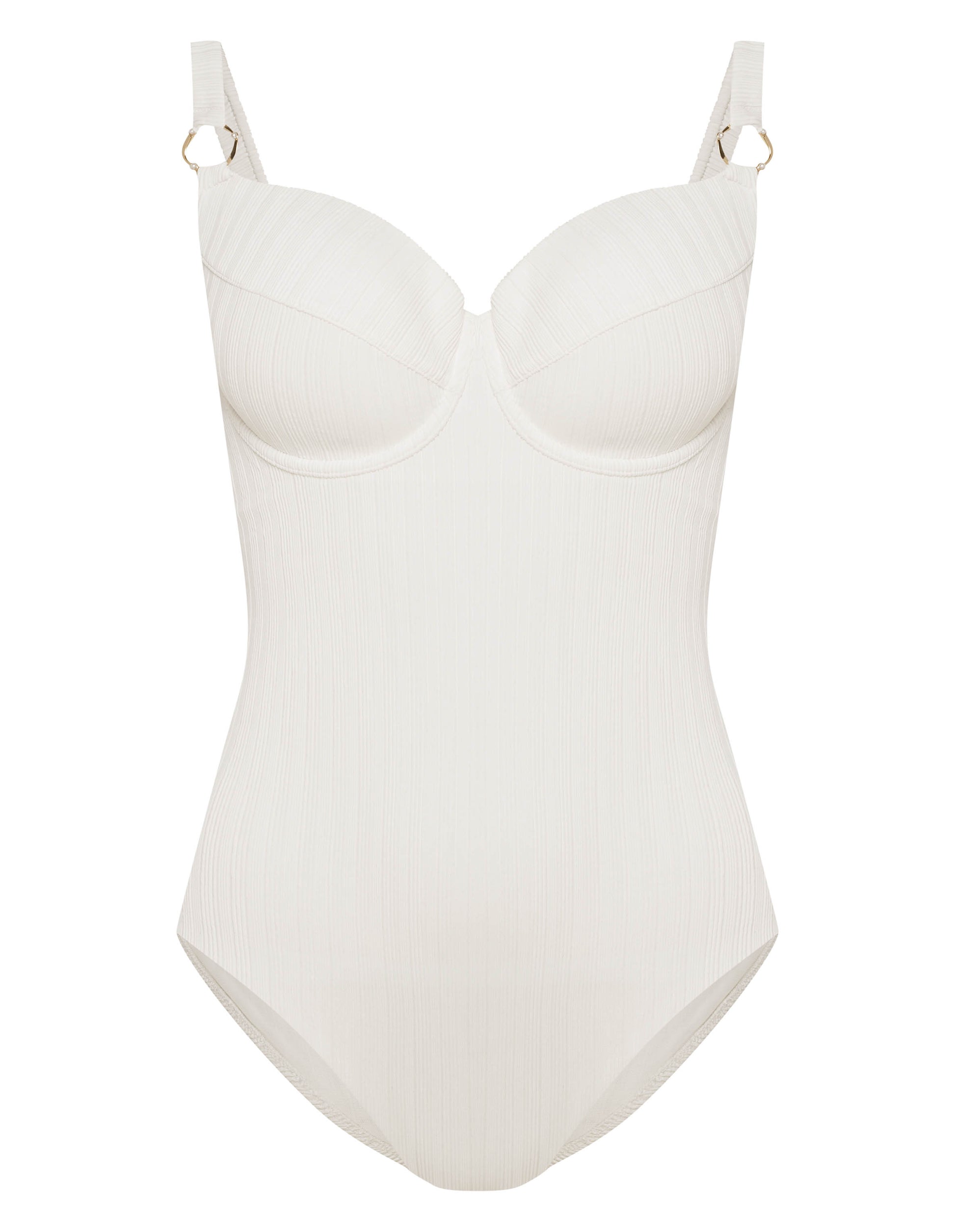 One-piece swimsuit Pearl White - 5
