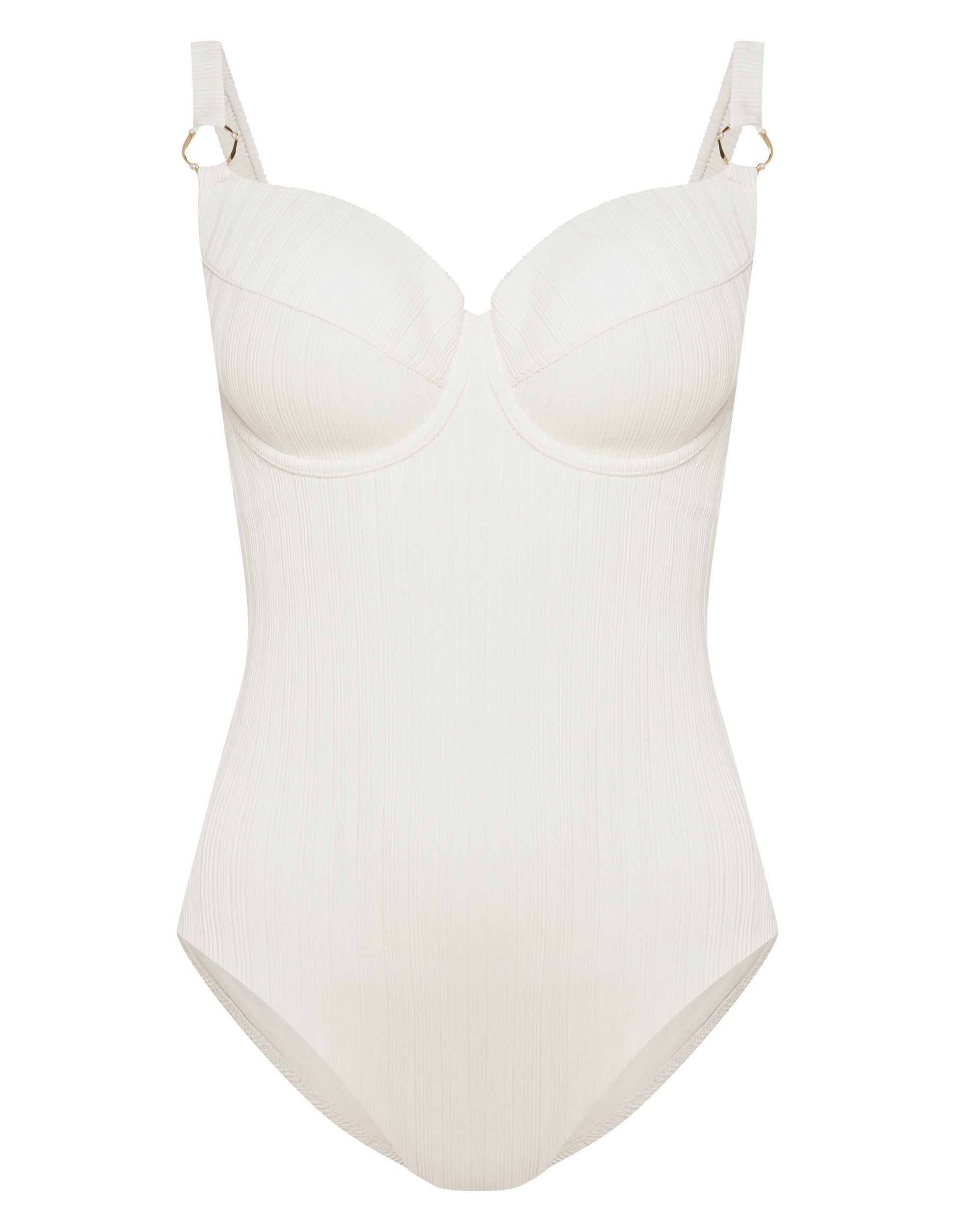 One-piece swimsuit Pearl White - 5