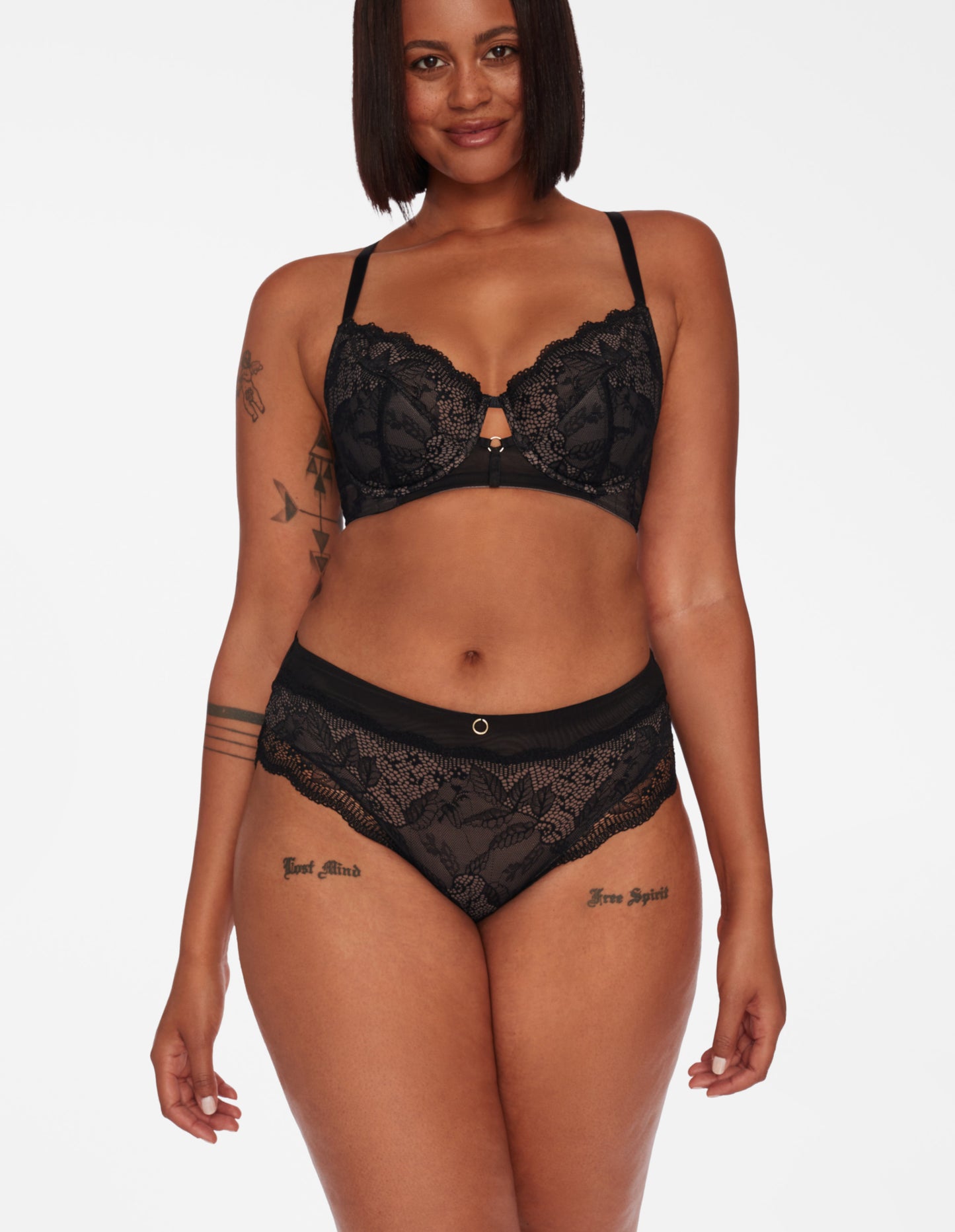 High-Waisted Briefs Tarot Black/grey